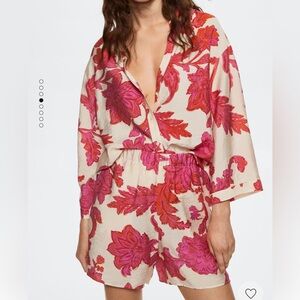 Mango floral top + short set